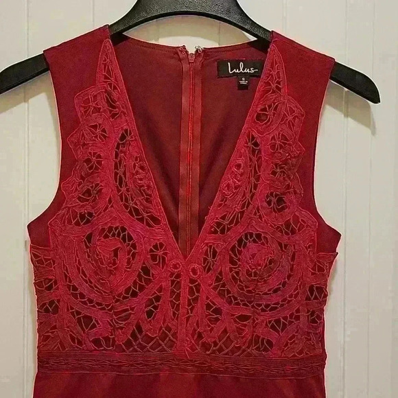 Lulus Florentia Crochet Lace Skater Dress Size Small - Picture 2 of 7